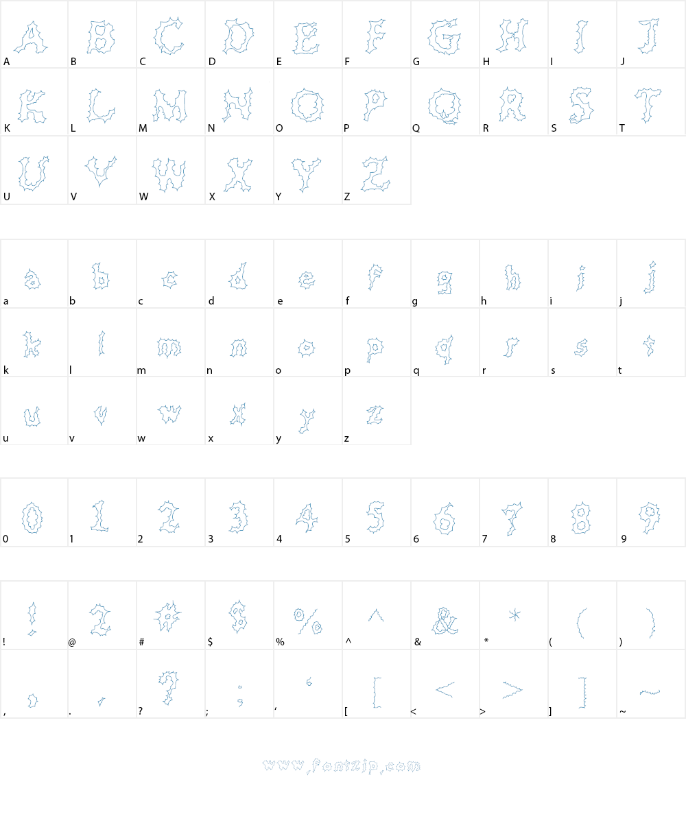 JD Cereus Font Character