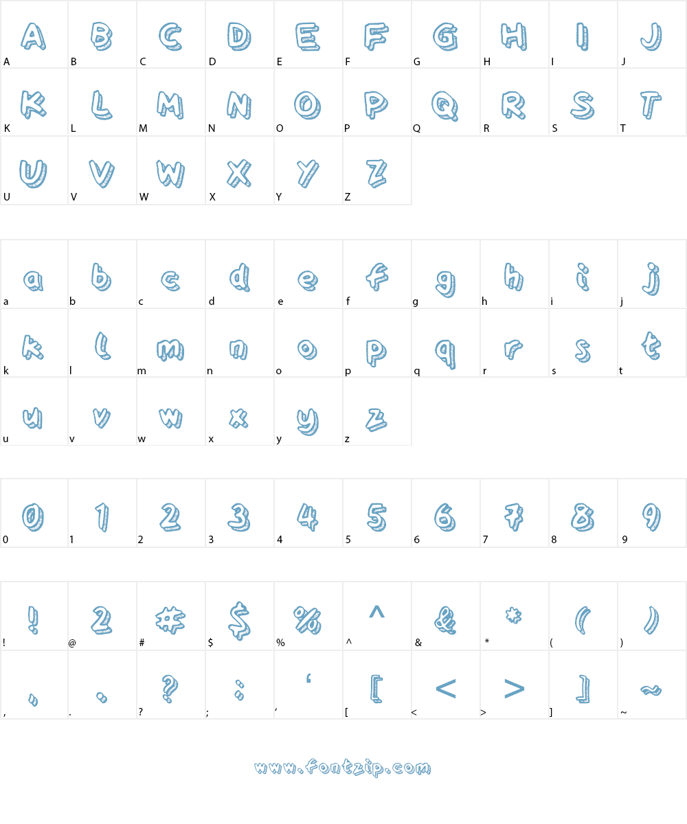 Playtime Font Character