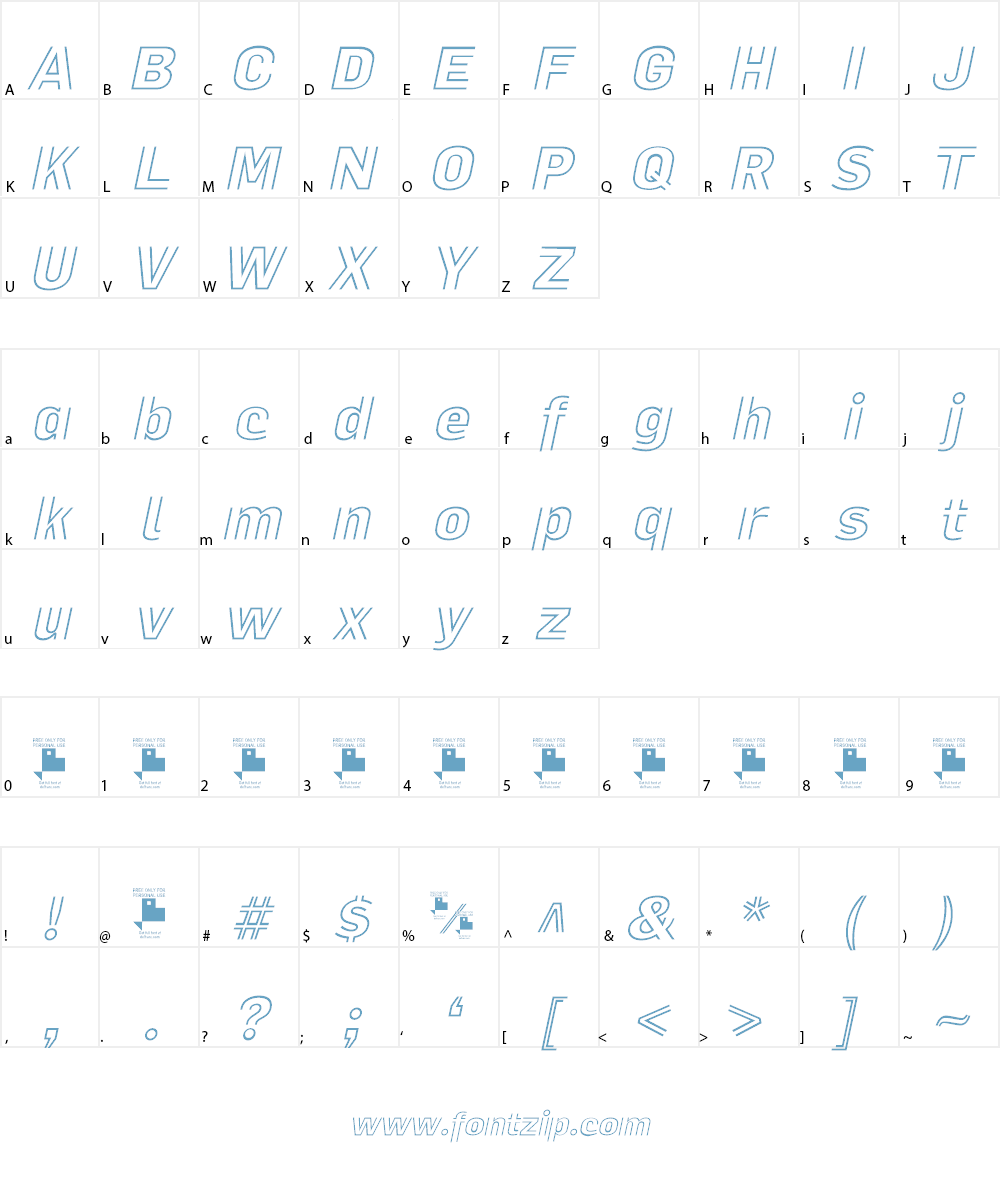 La Pejina ffp Font Character