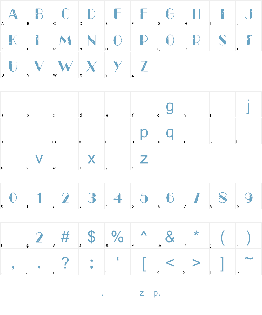 CF Paris Old Style Font Character
