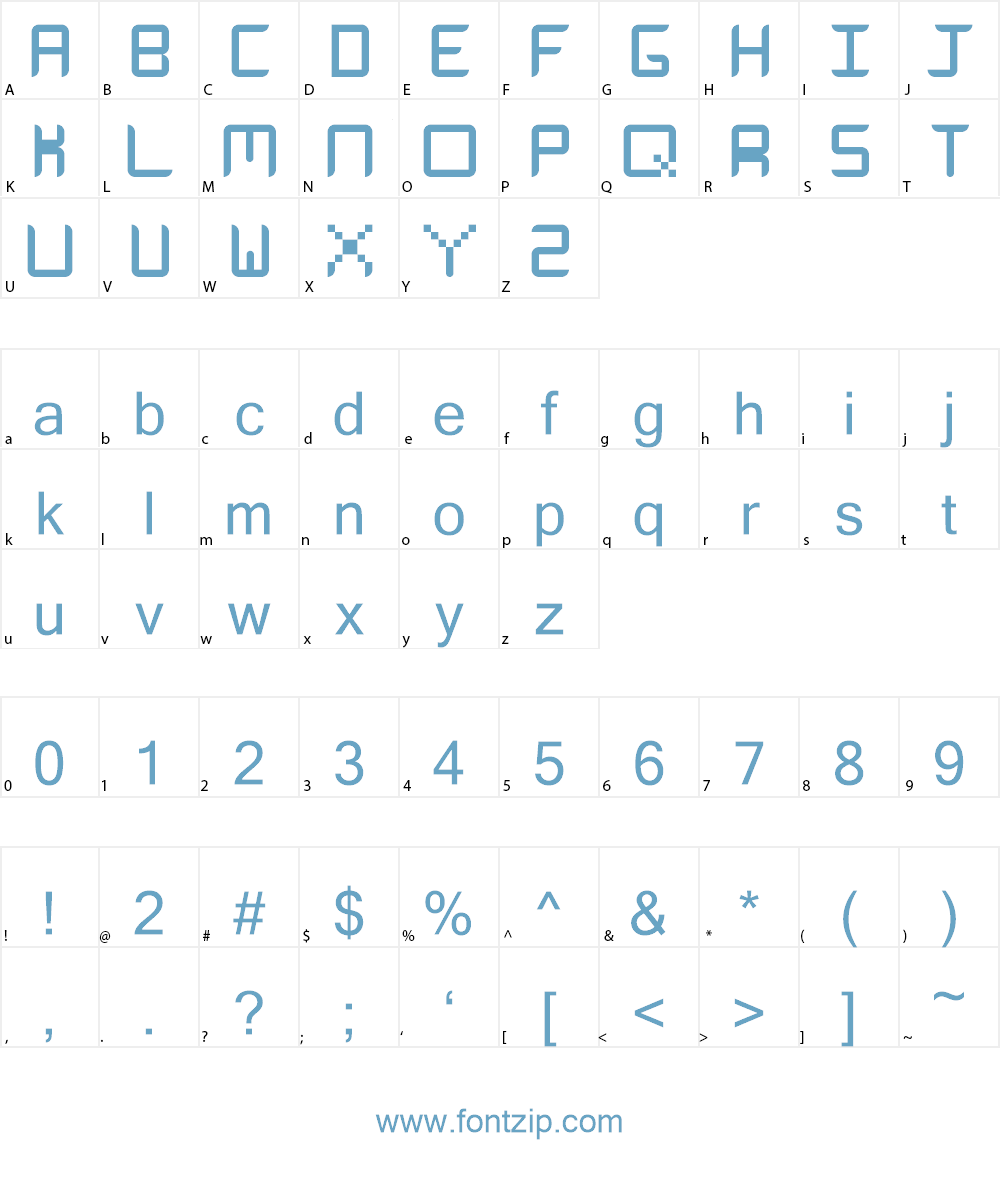 Curved Capitals Font Character