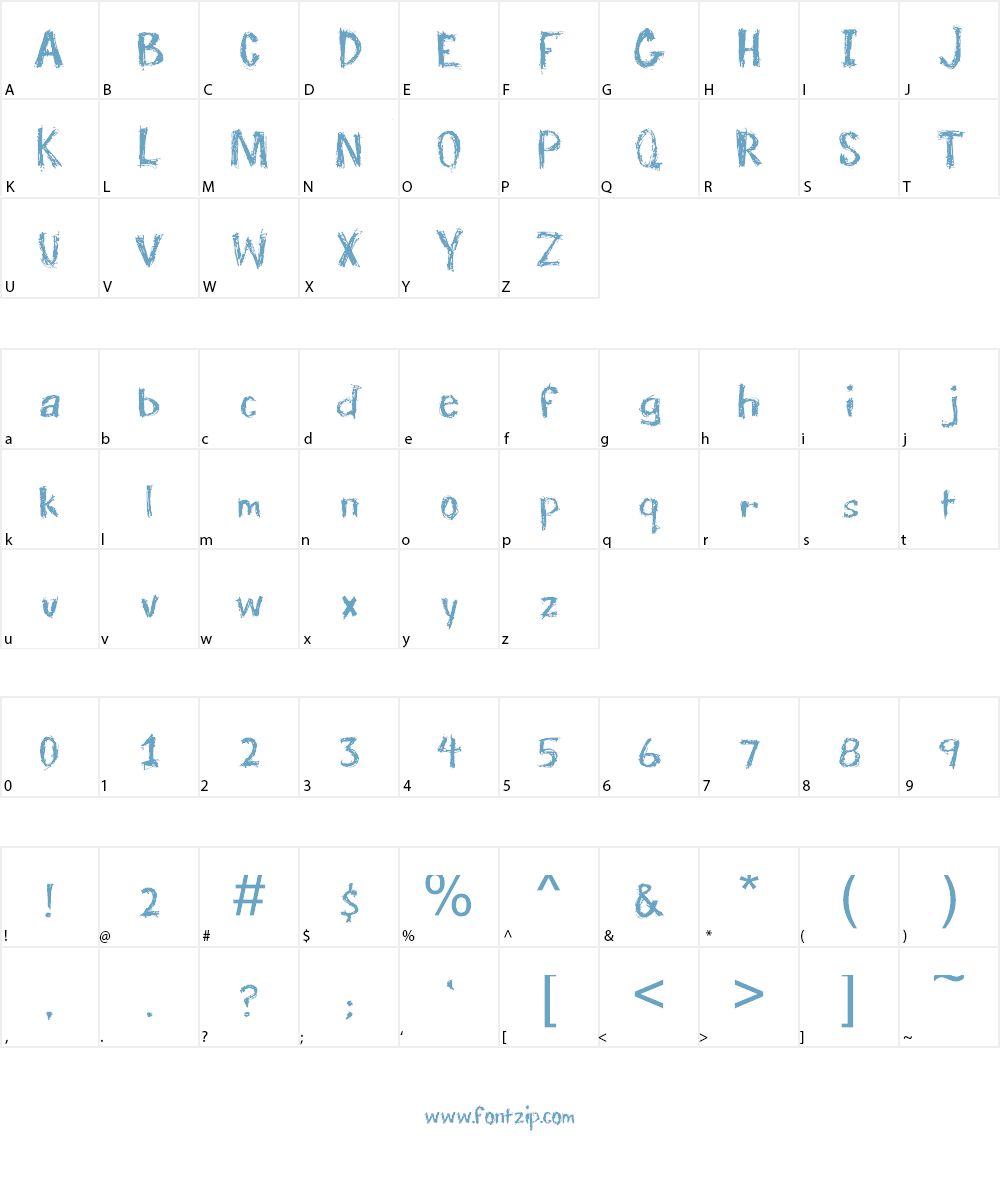 Trauma Font Character