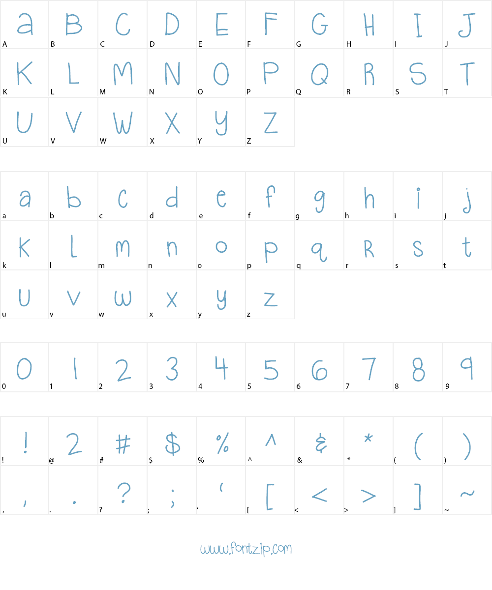 KBQuietStories Font Character