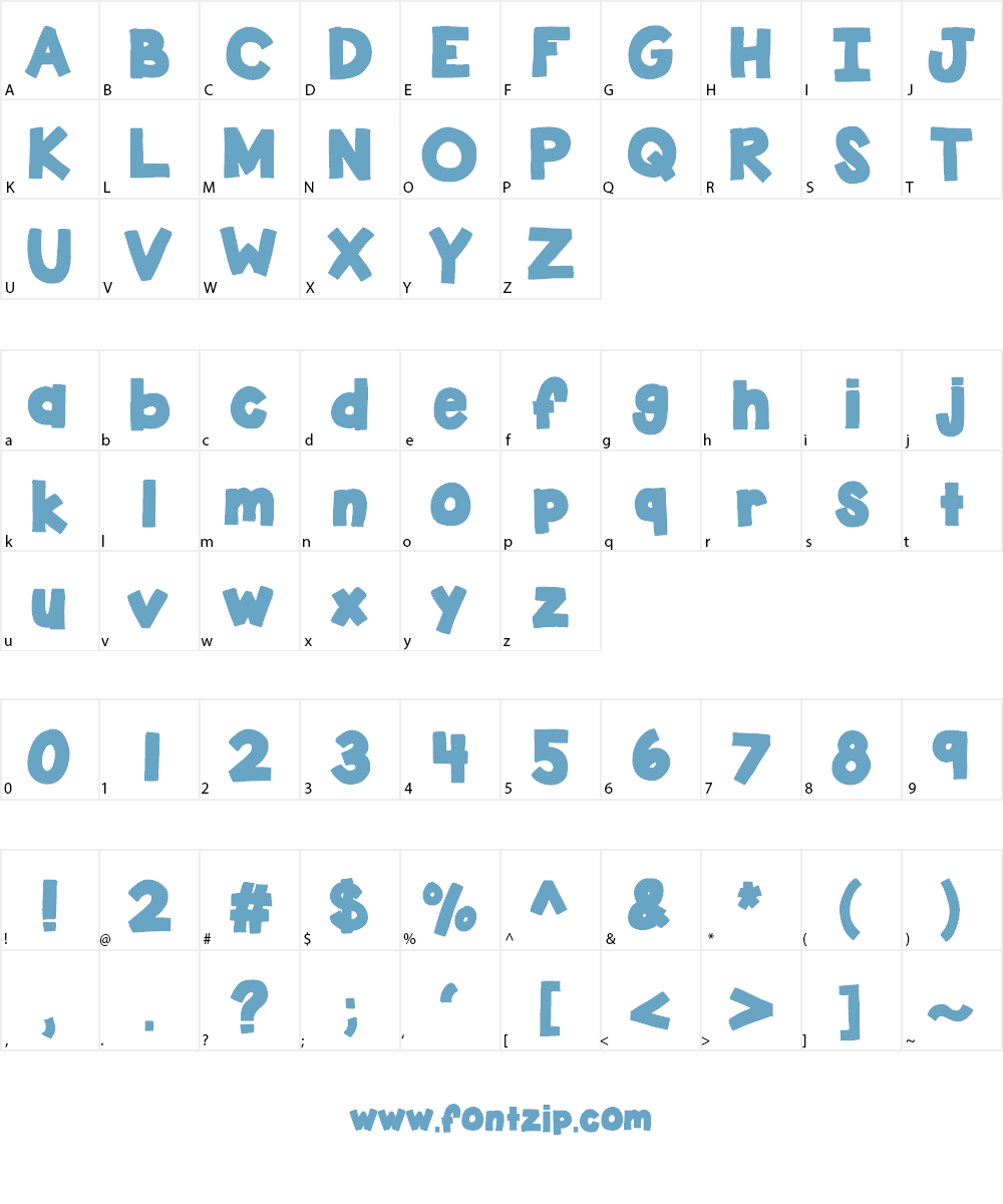 KBStickToThePlan Font Character