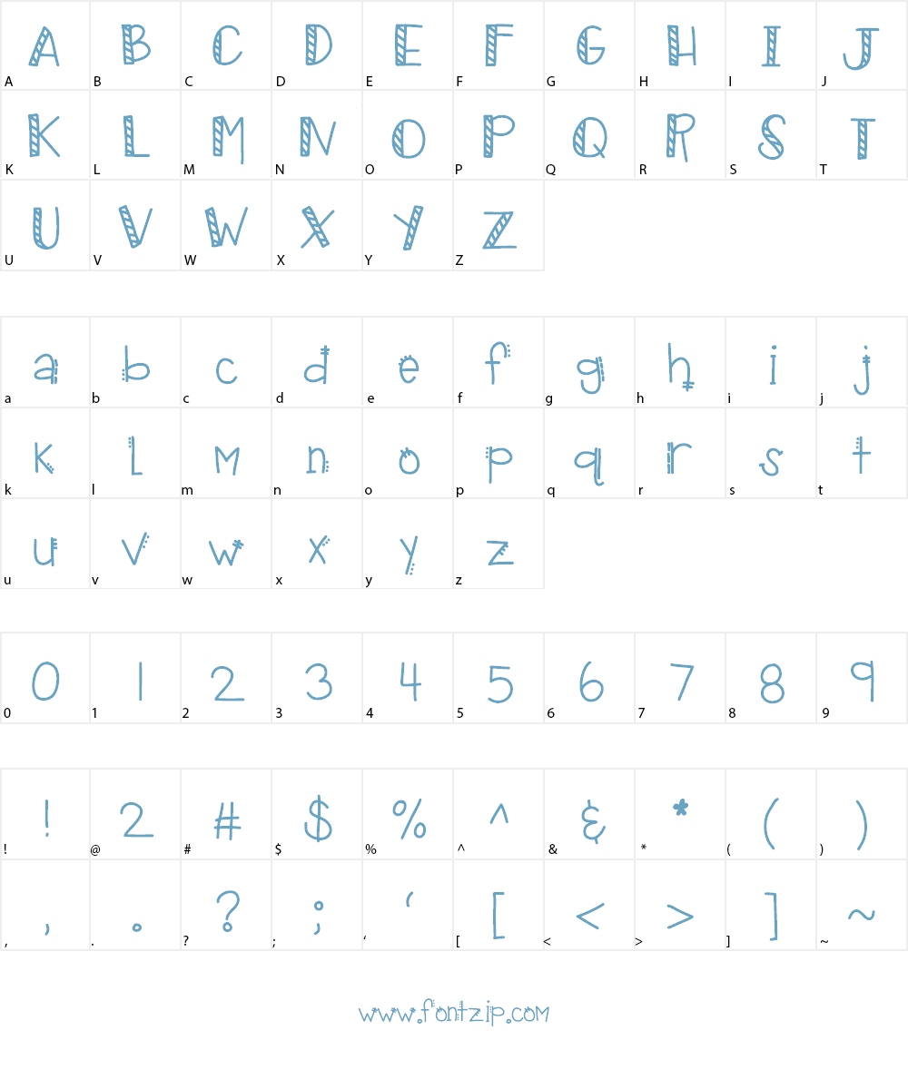 KBTropicalVACATION Font Character