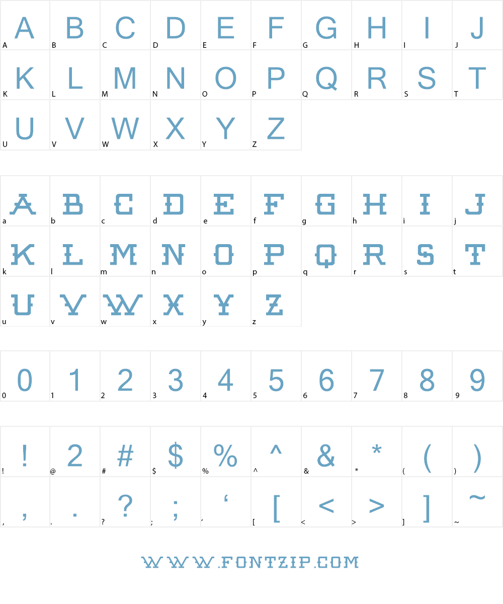 Raw Denim Audacity Font Character