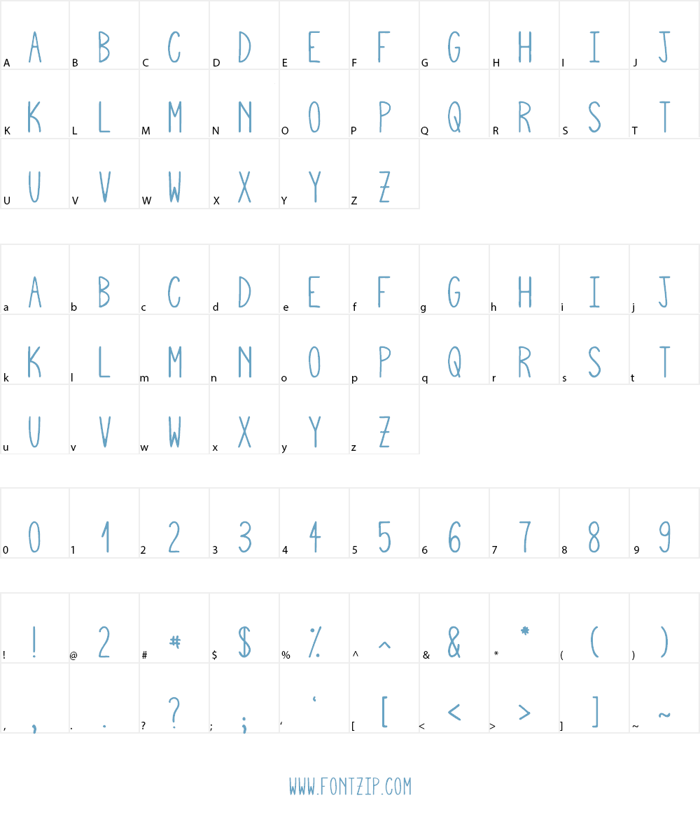 Squiggly Asta Font Character
