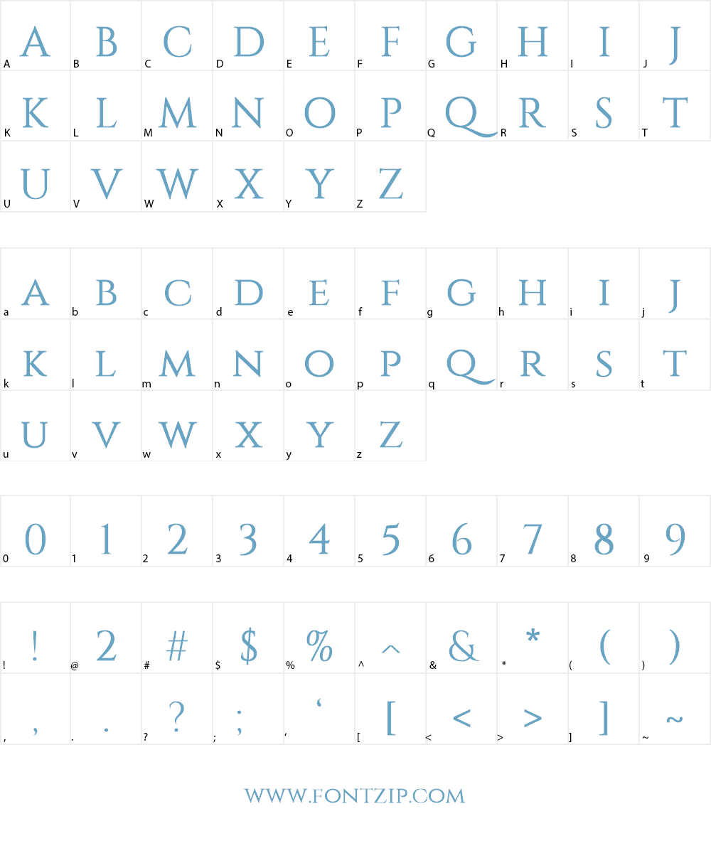 Constantine Font Character