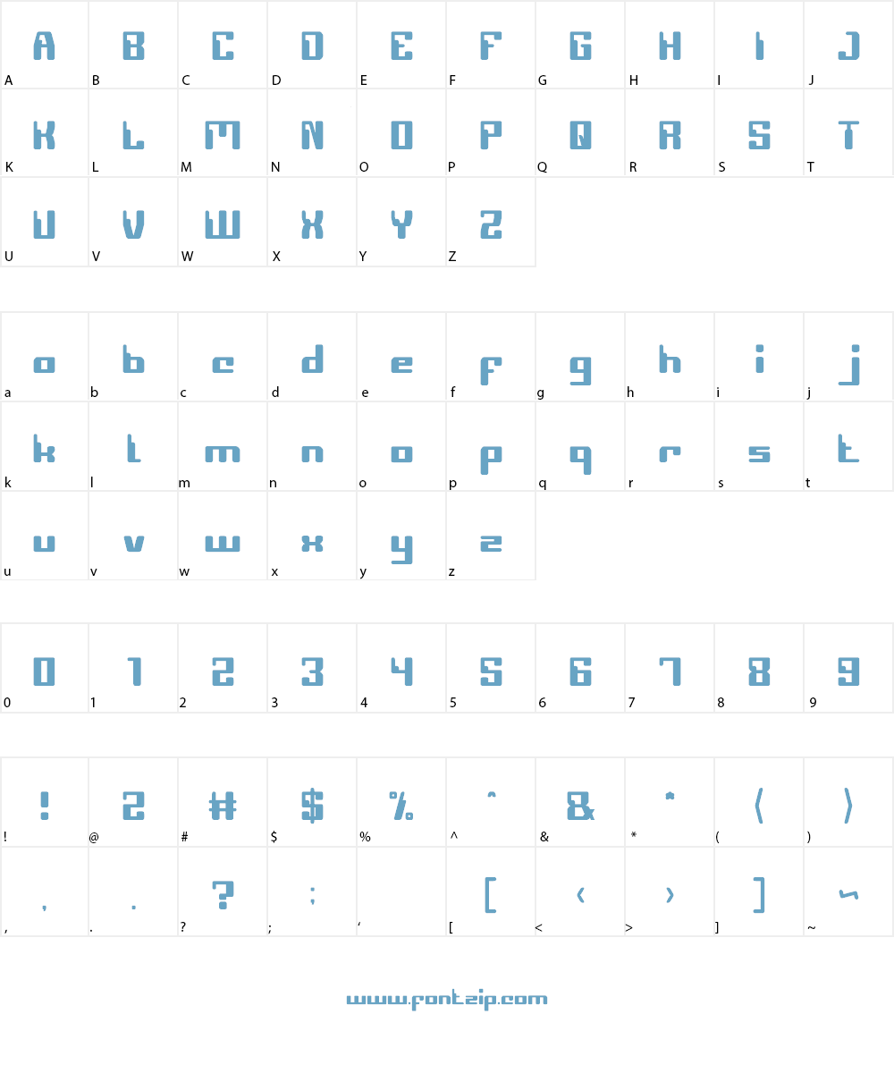 COMPUTER Robot Font Character