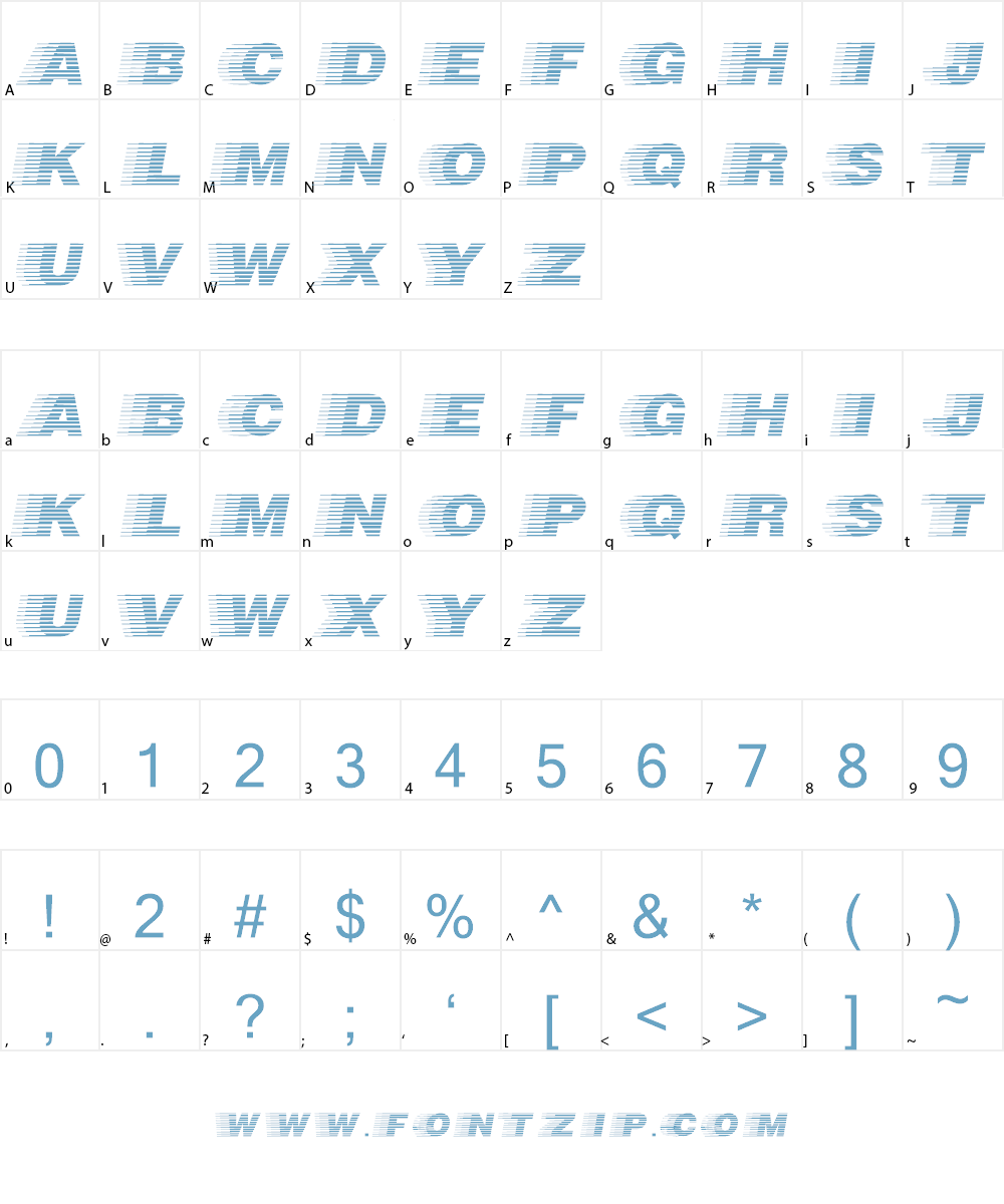 Speedway Font Character