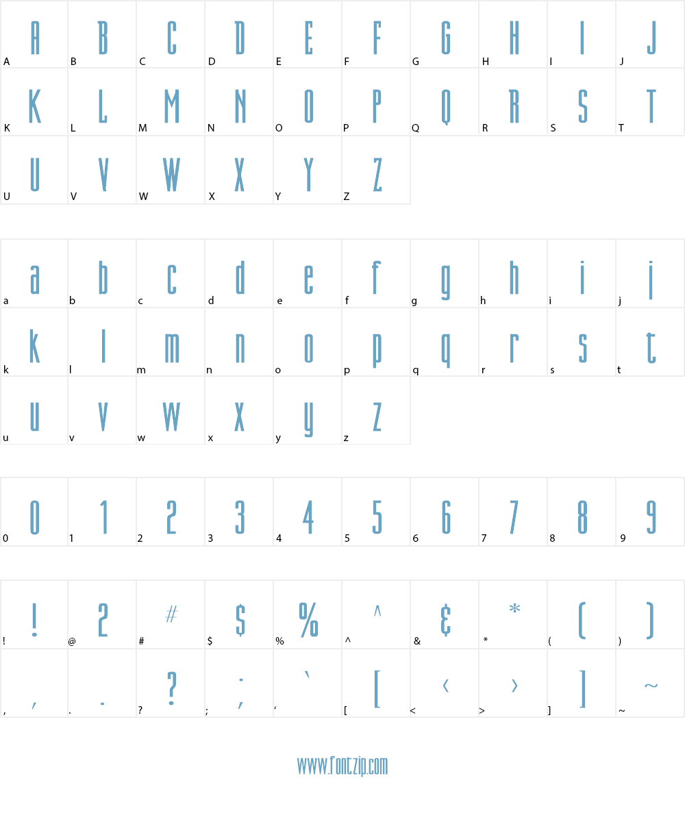 DN Titling Font Character