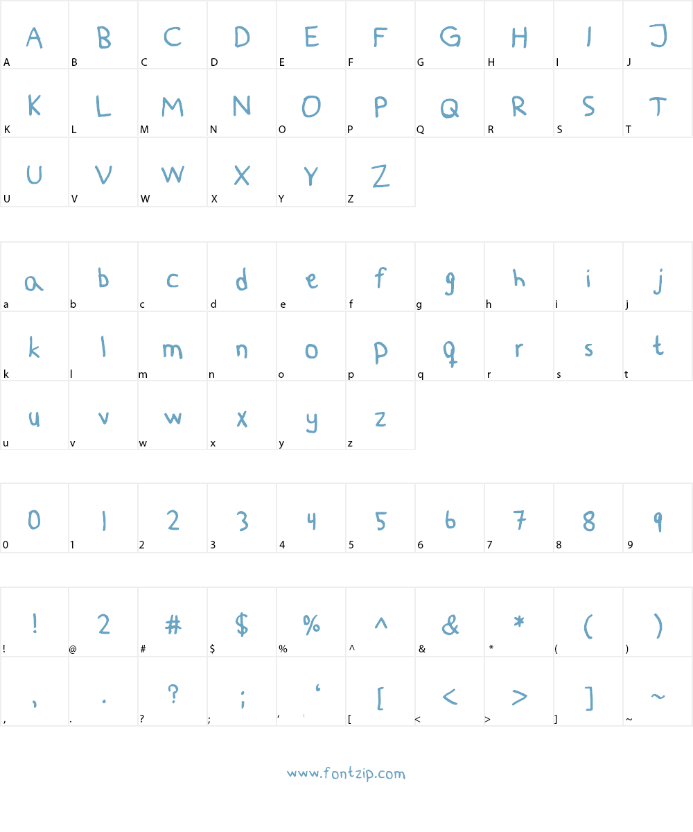 Paddis Handwritten Font Character