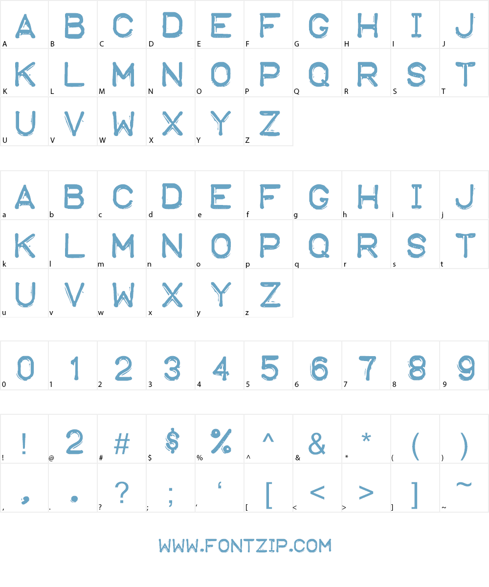 Embossing Tape (BRK) Font Character