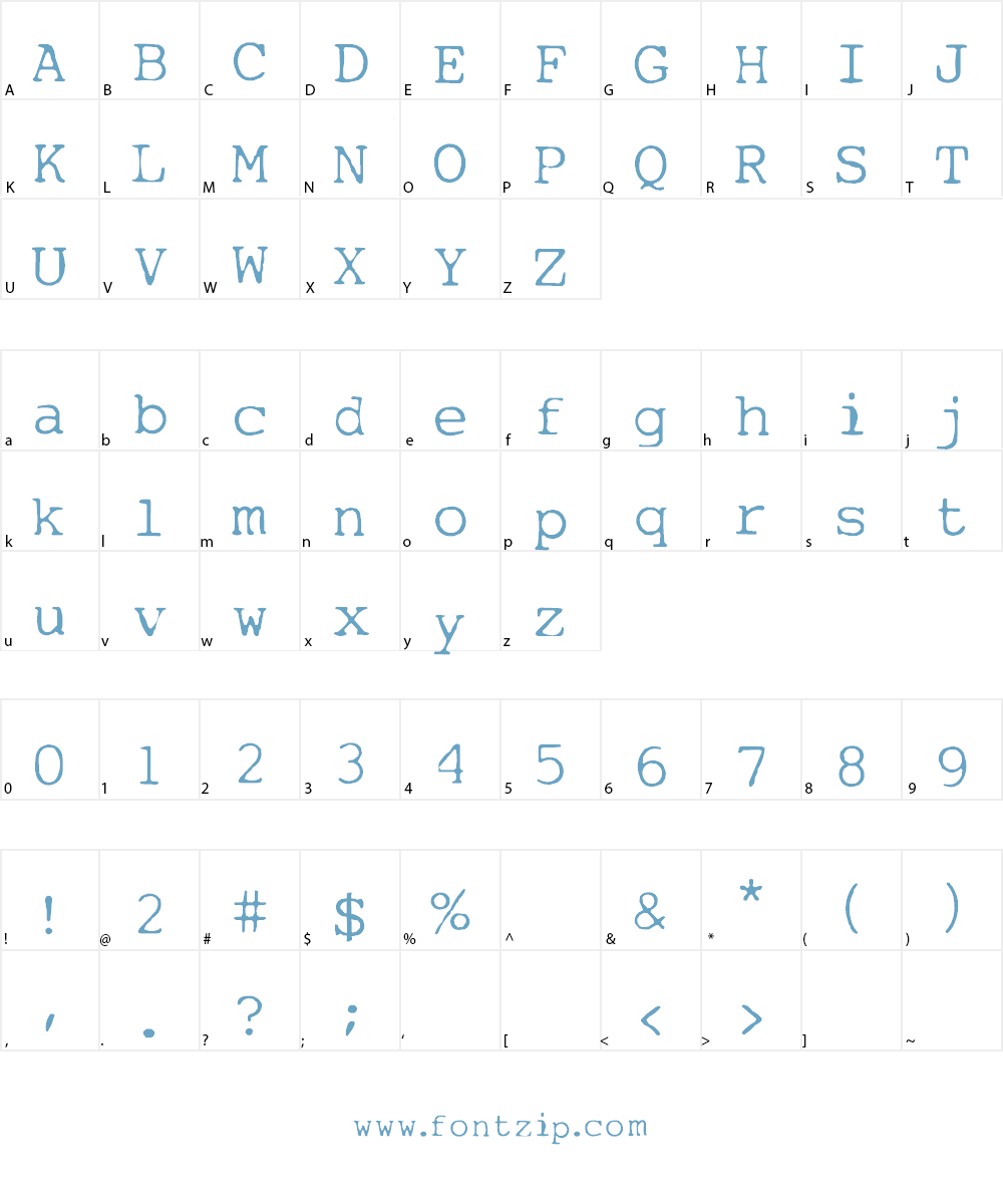 My type of font Font Character