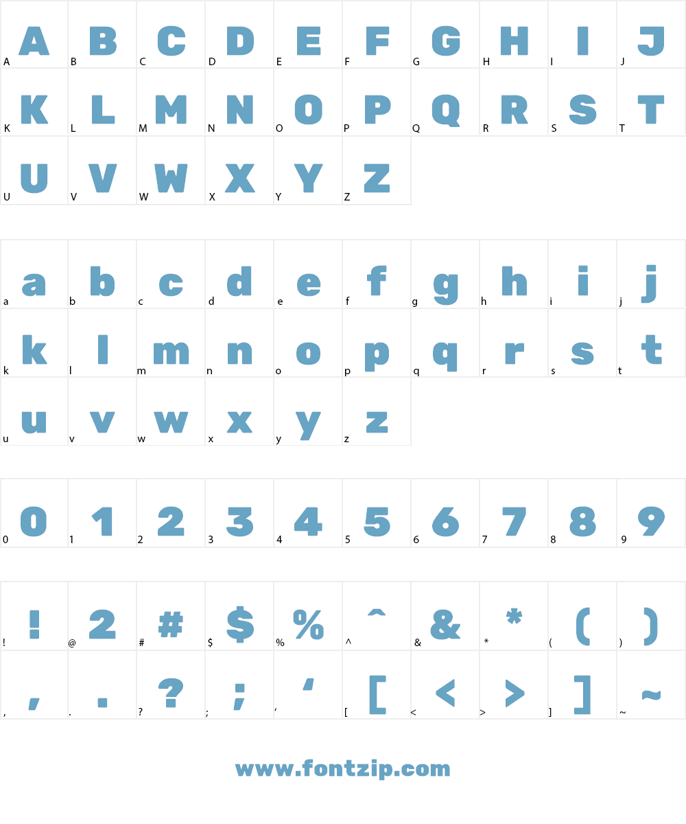 Rubik One Font Character