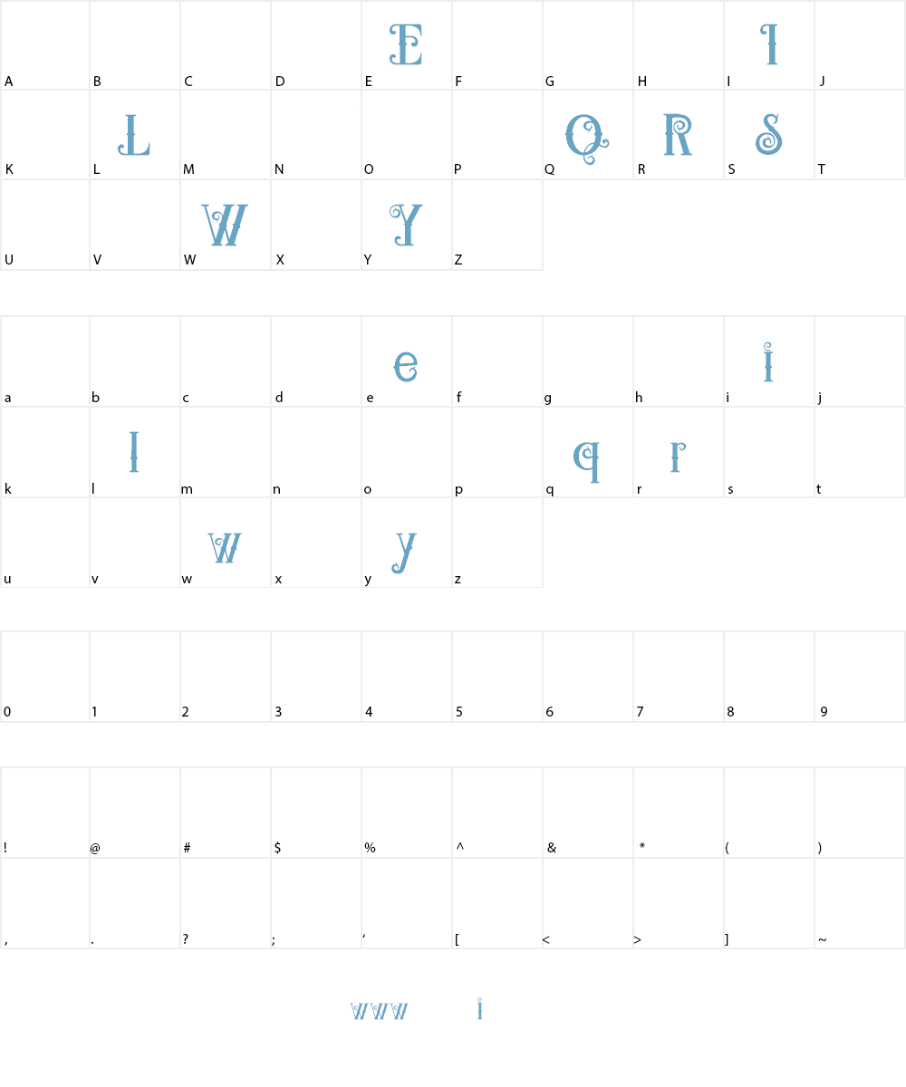 QWERLY Font Character