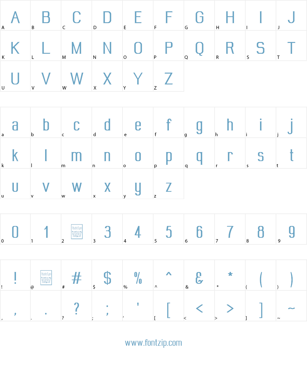 Wideroy Font Character