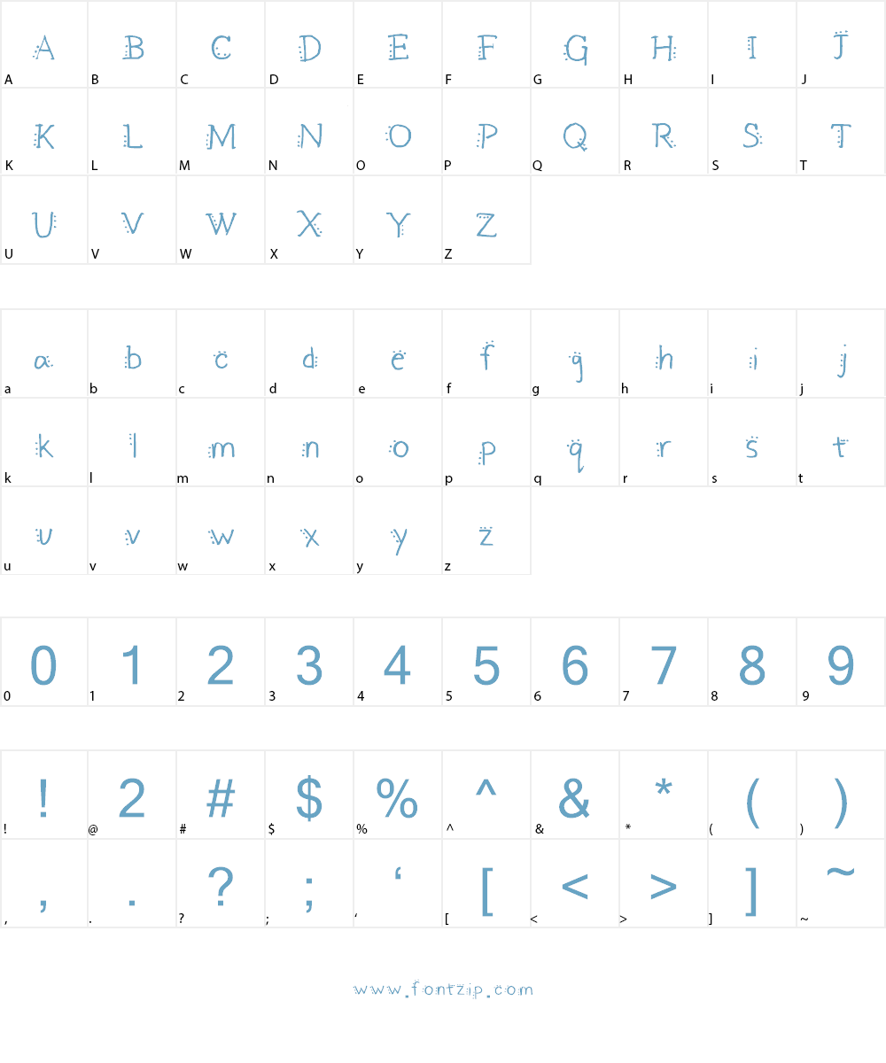Triple Dotted Font Character