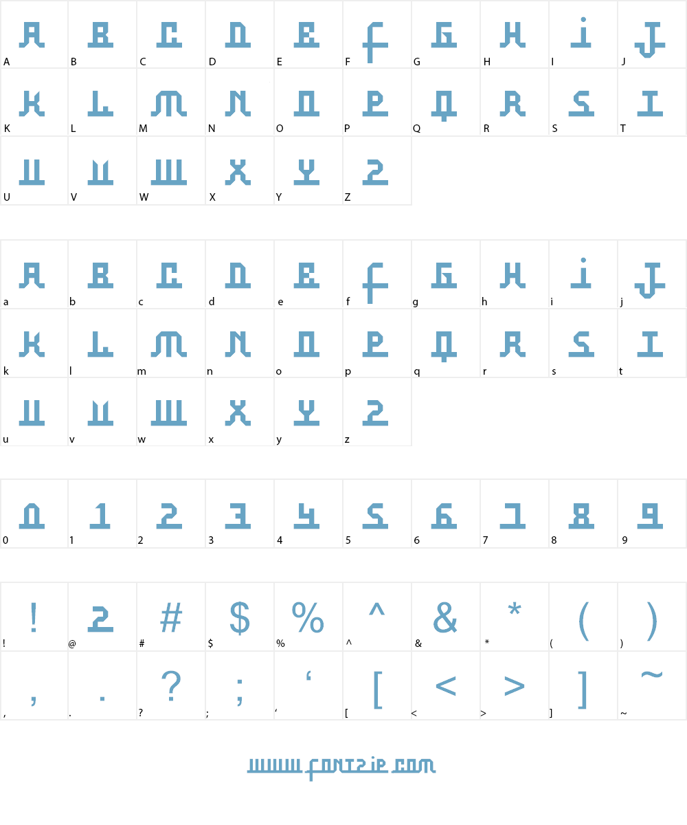 Aufal Font Character