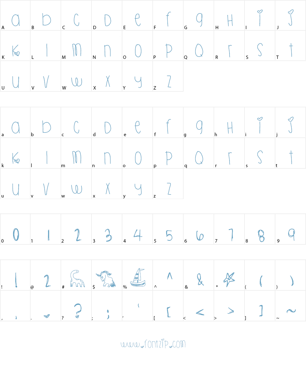 KillahPikaPika Font Character