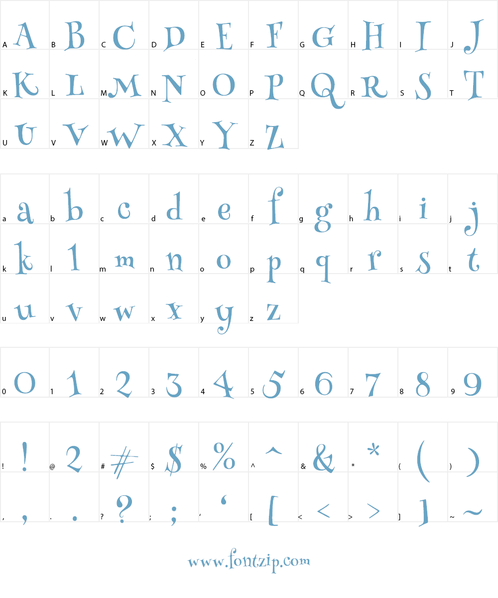 Henny Penny Font Character
