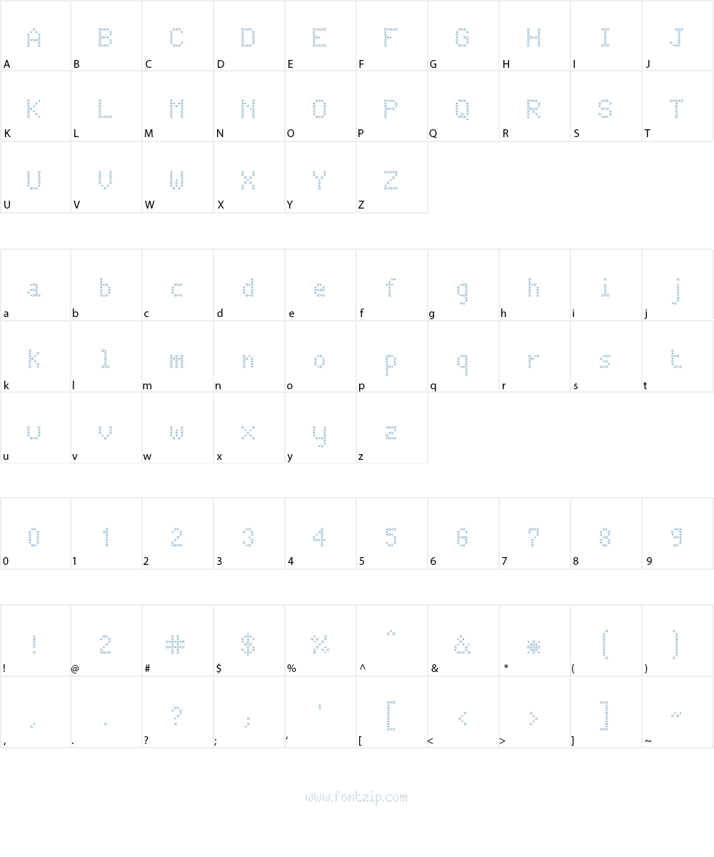 JD Cloverleaf Font Character
