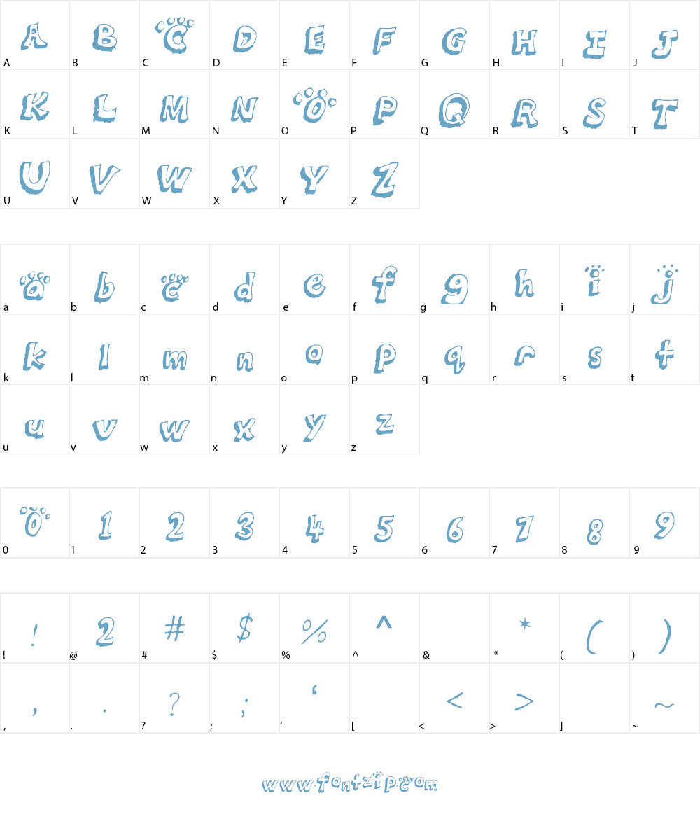 Puppy_paws Font Character