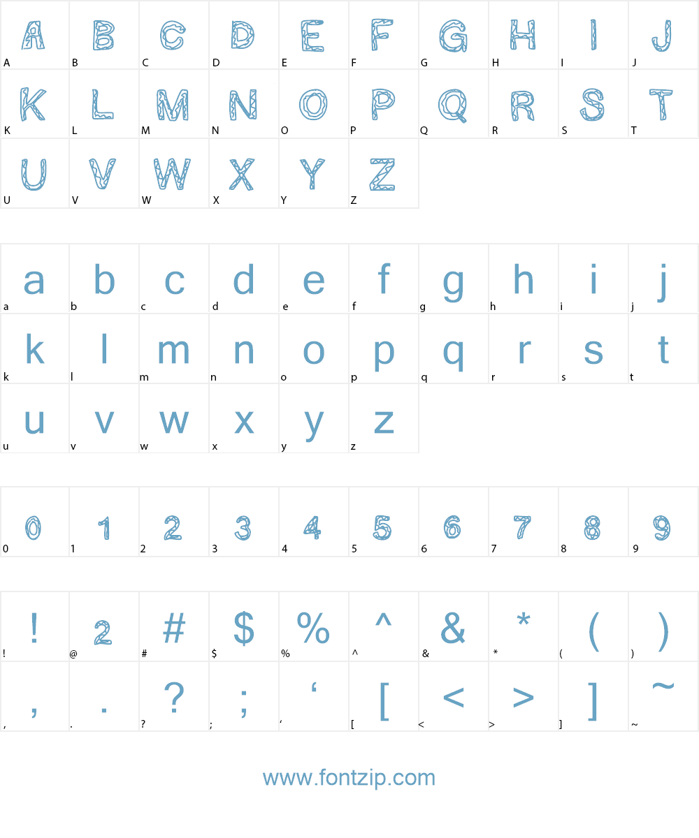 GINUMBER1 Font Character