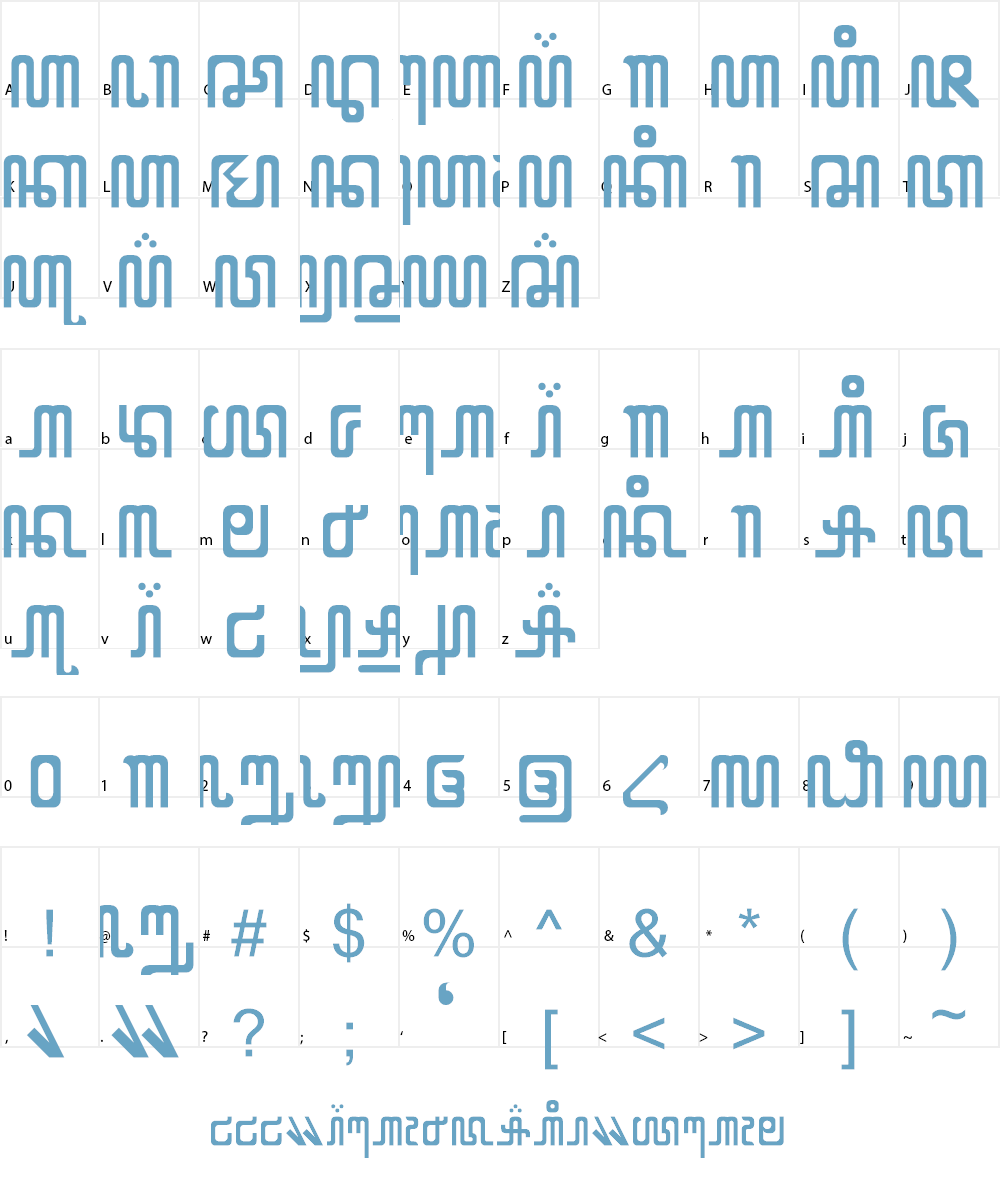 KUNJARA Font Character
