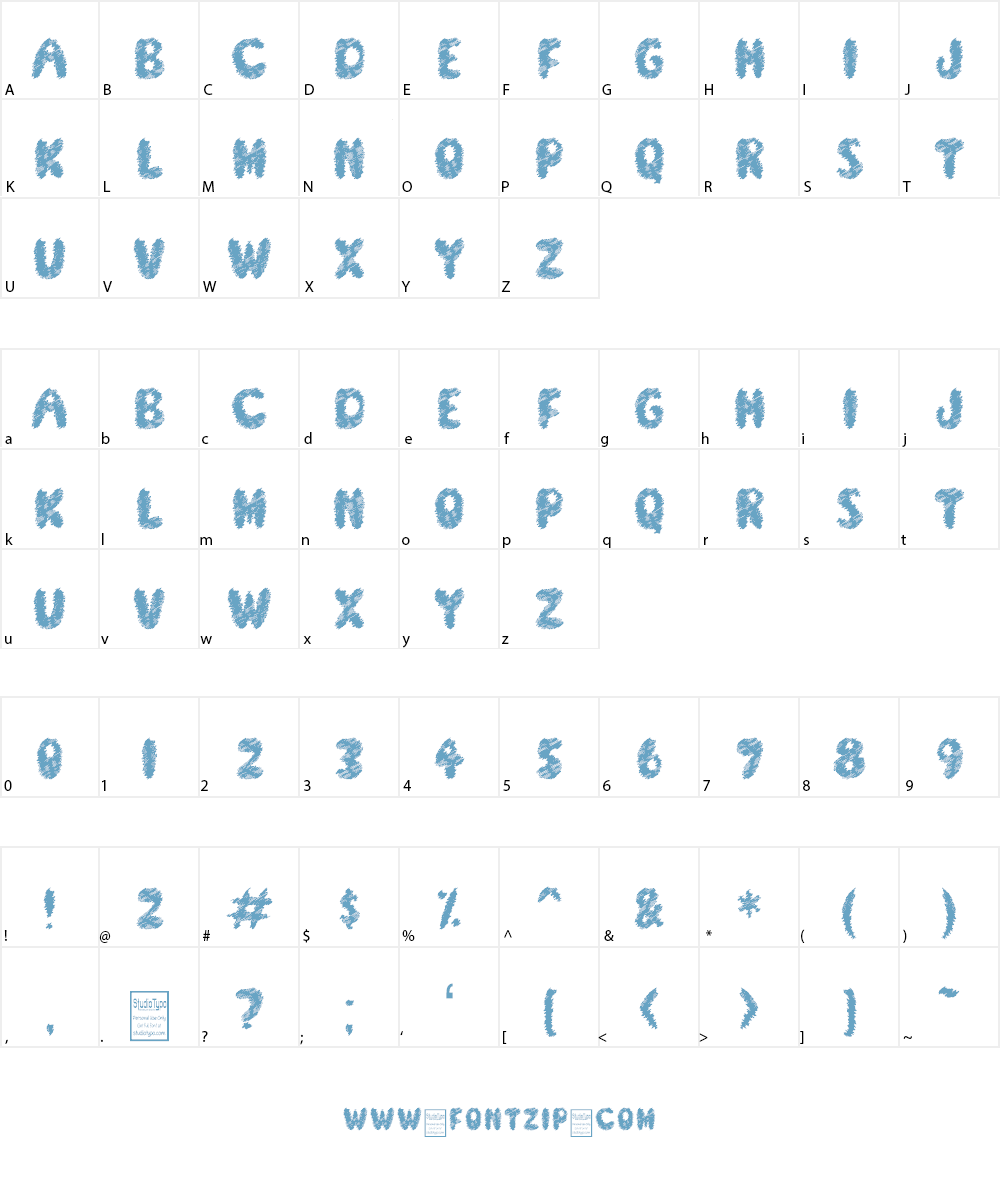 Screamer Font Character