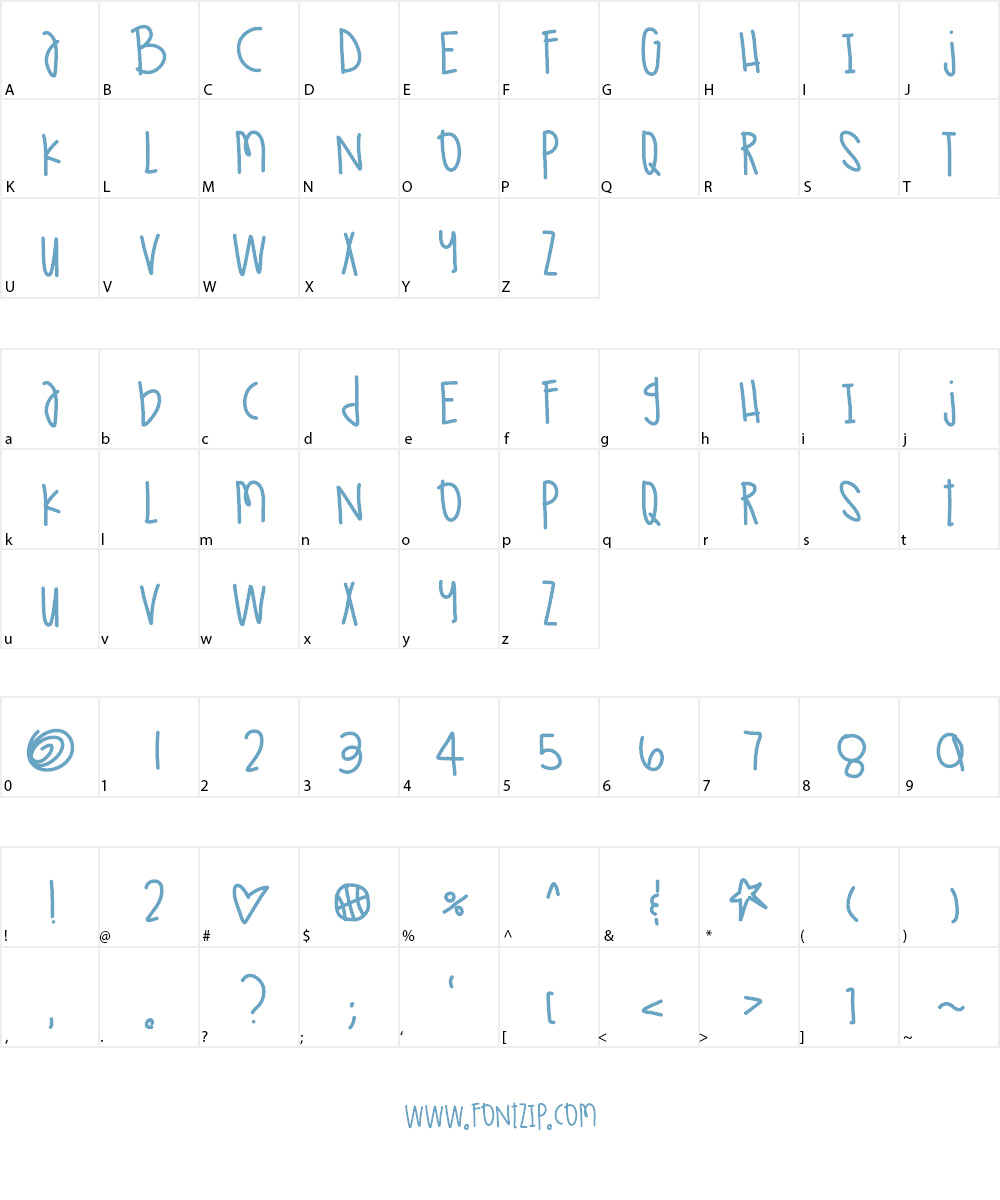 TokyoLights Font Character