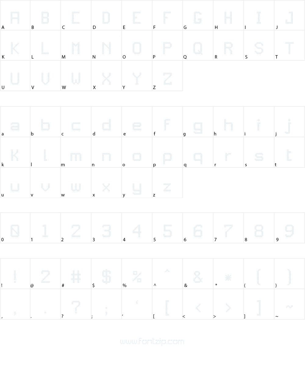 JD Gems Font Character
