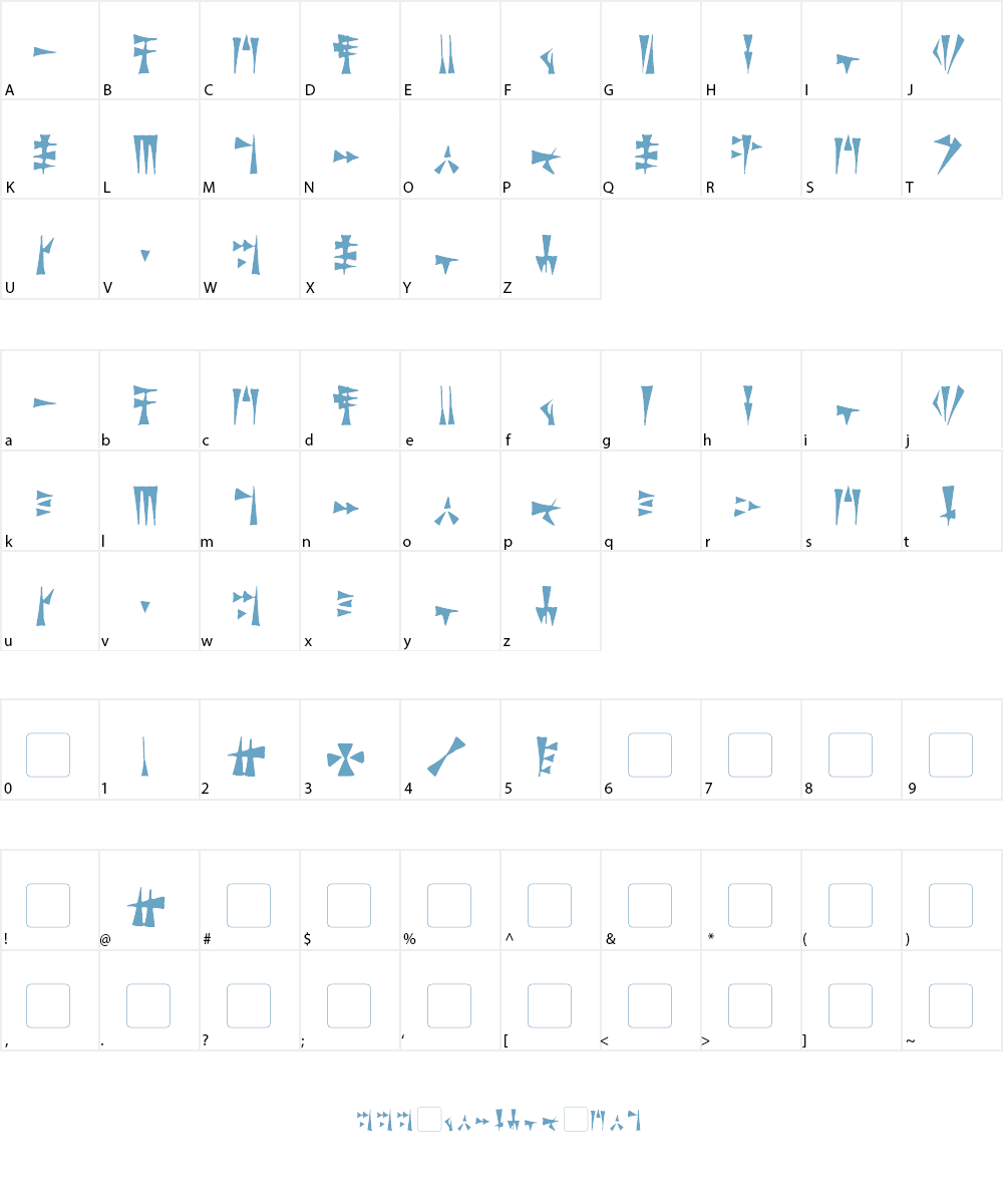 Kargi Font Character