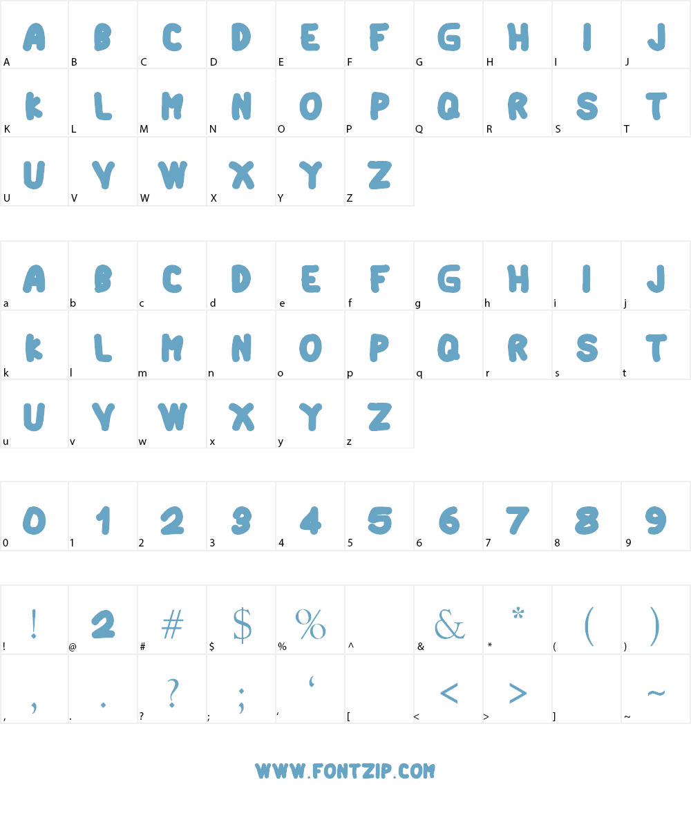 Artindo Personal Use Only Font Character