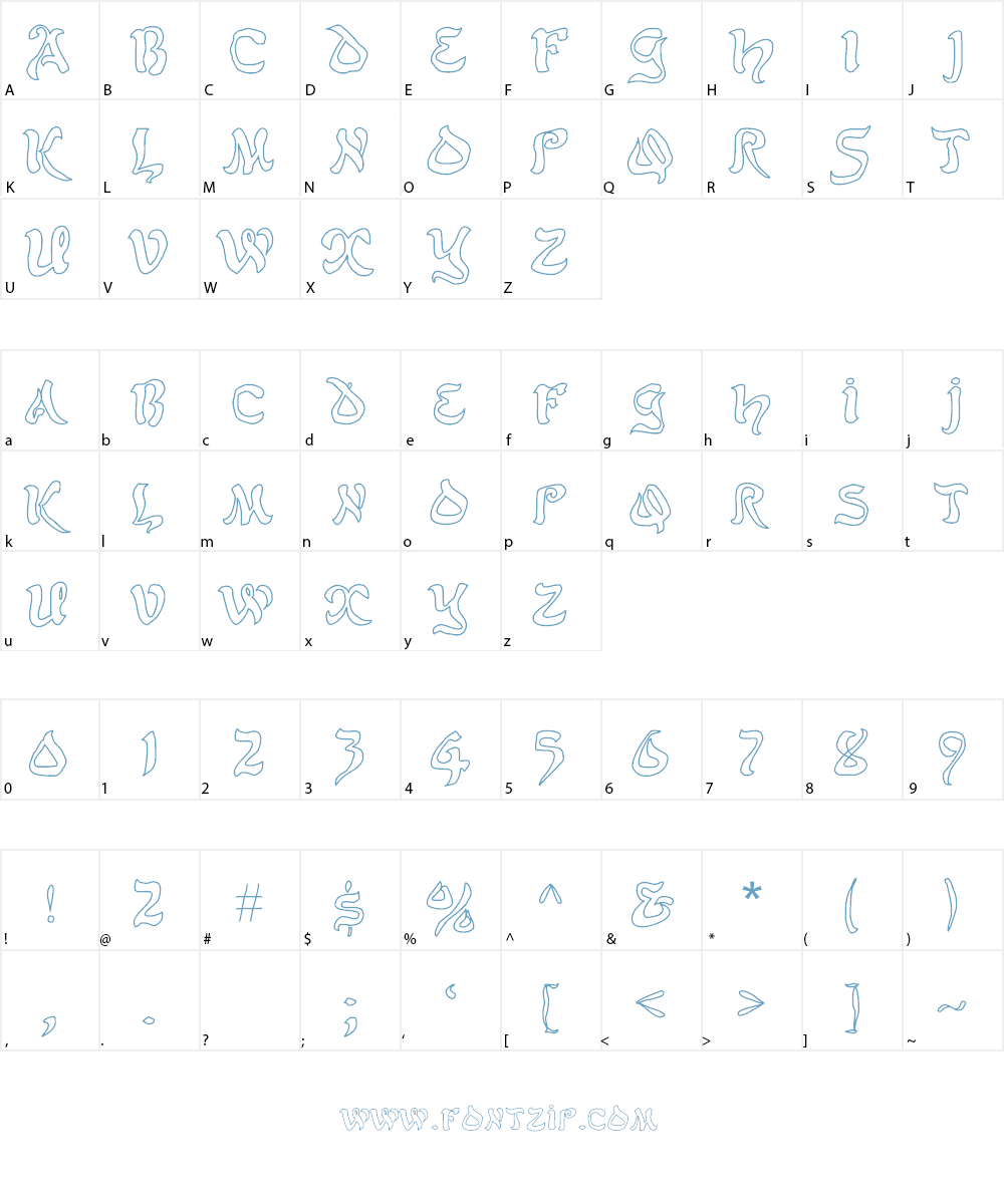 JD Belt Font Character