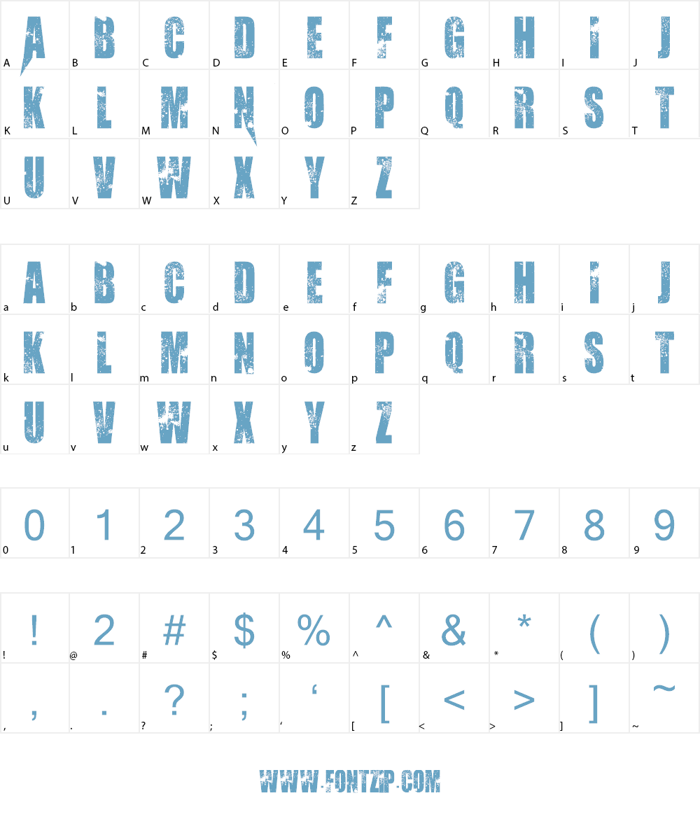 AbandoN Font Character
