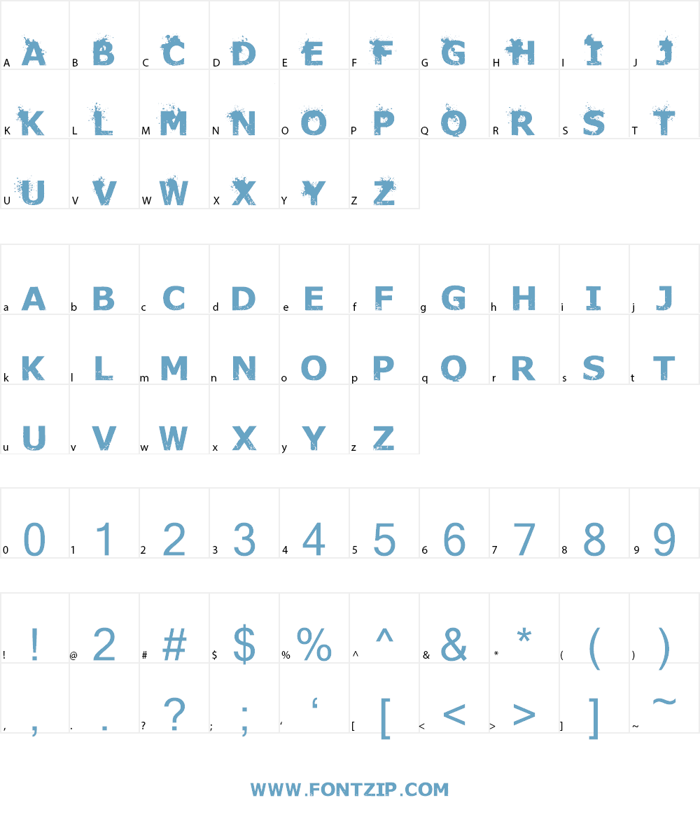 TheDeadAreComing Font Character