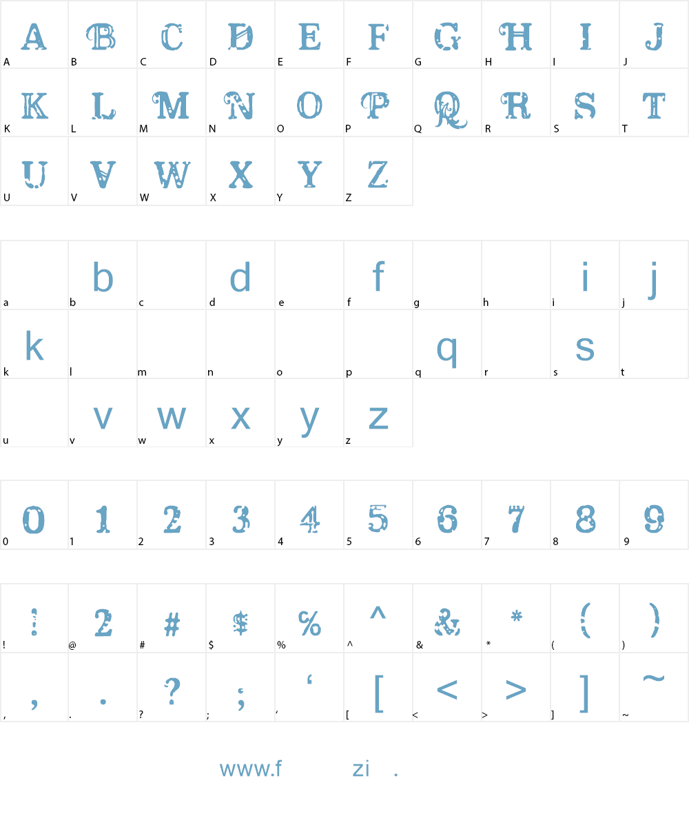 CF America Font Character