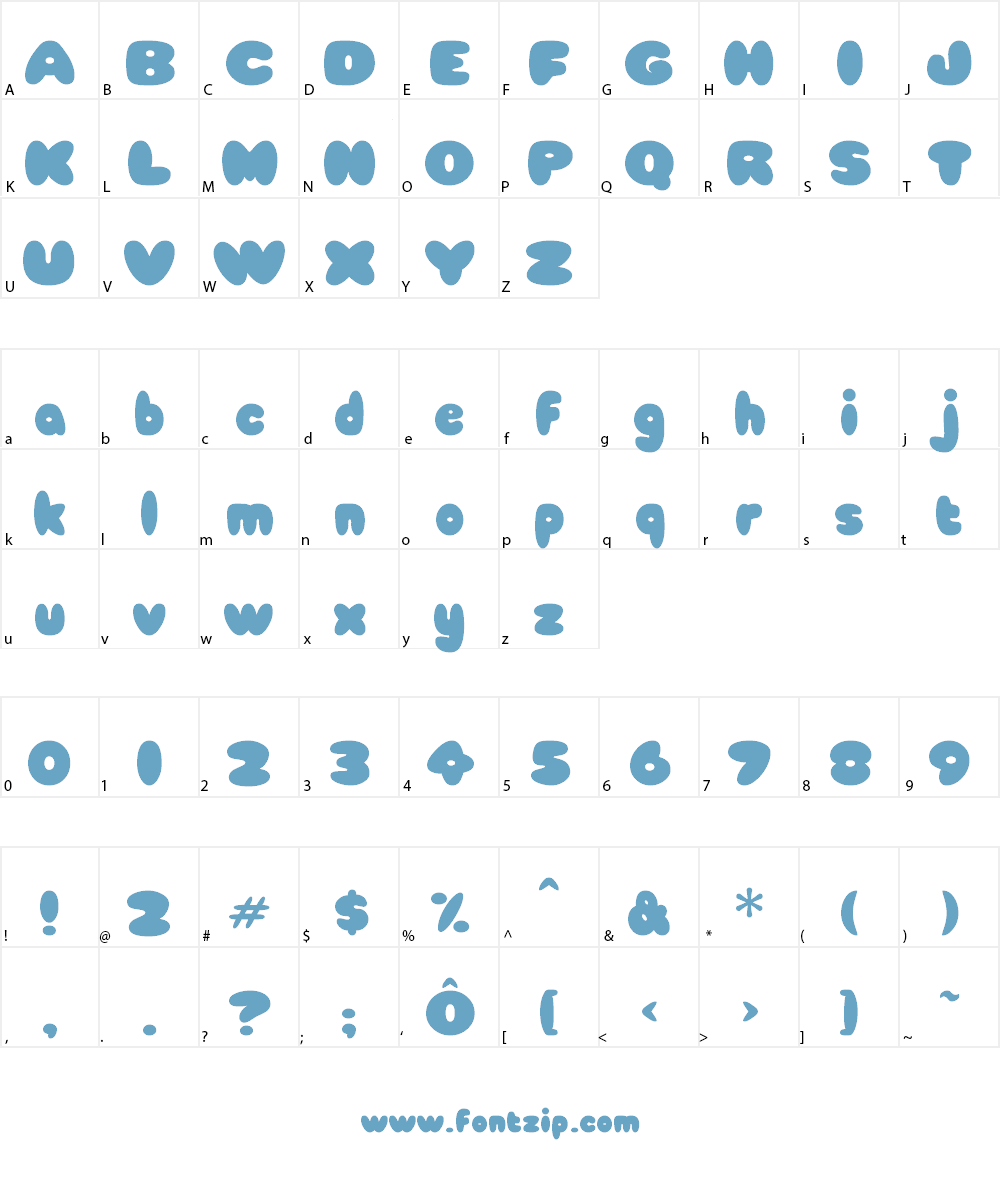 Babycakes Font Character