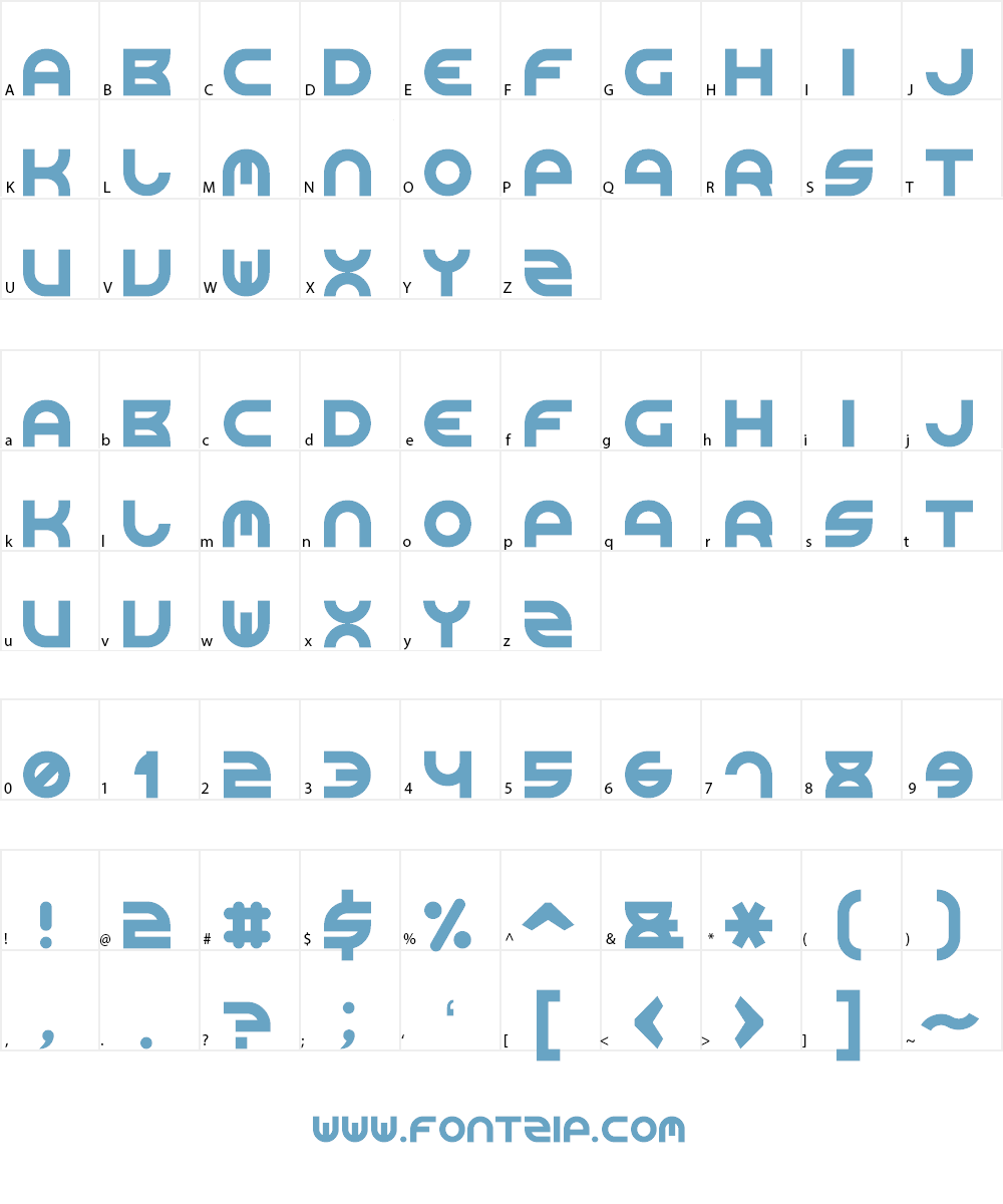 Rounded Line 7 Font Character