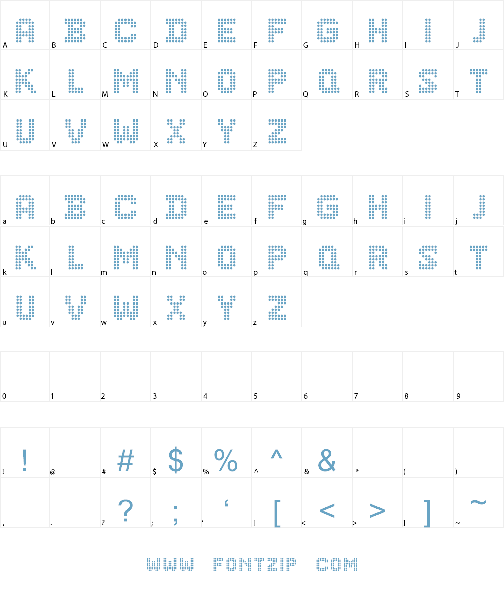 CF Dots 521 Font Character