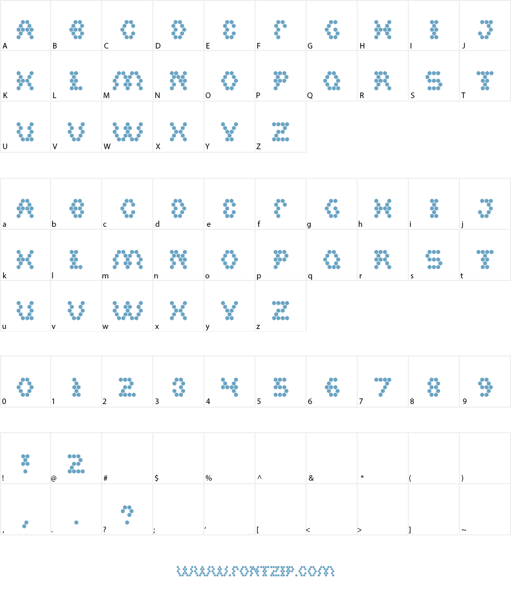 HEXAGONAL Font Character