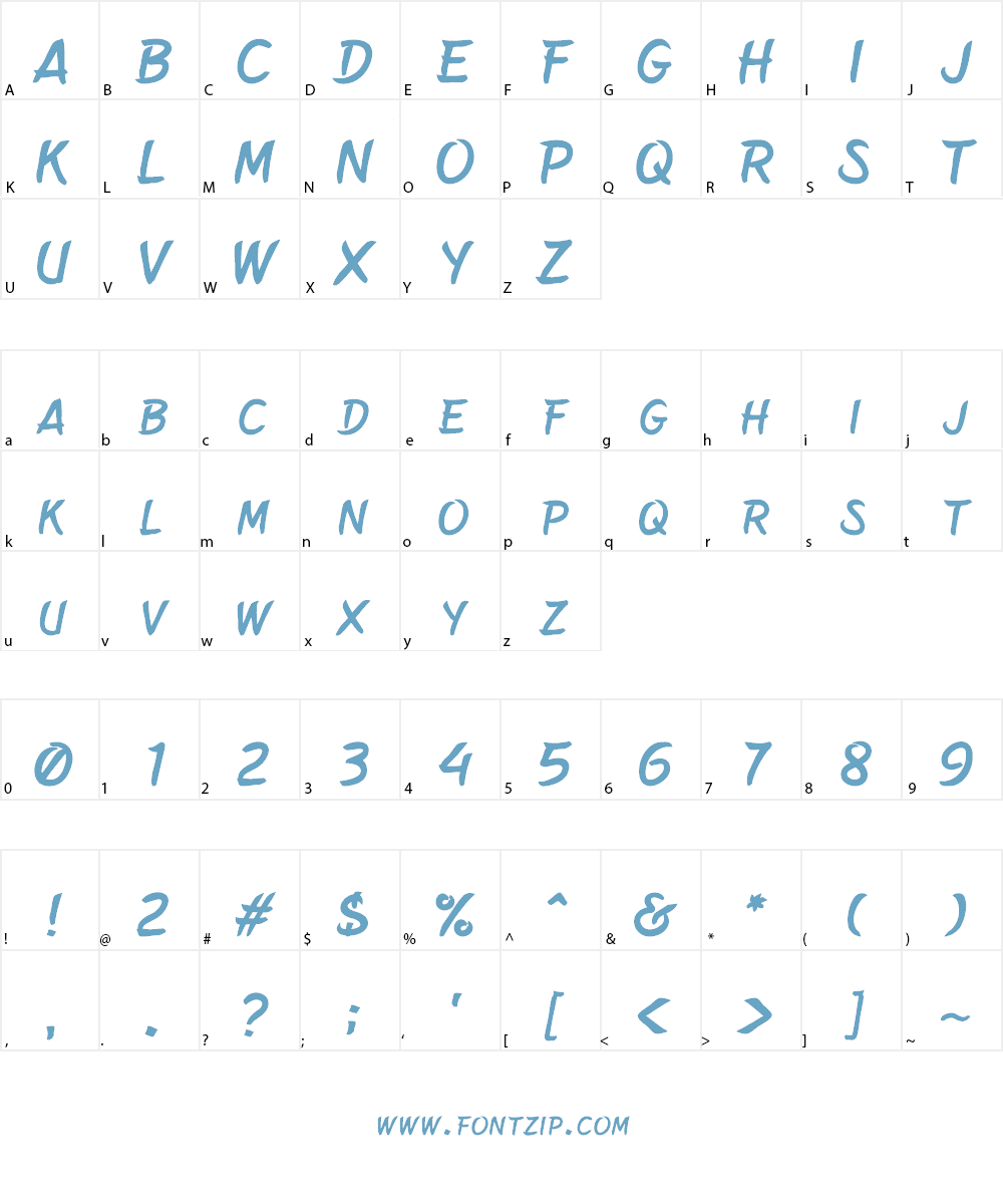 Belepotan Font Character
