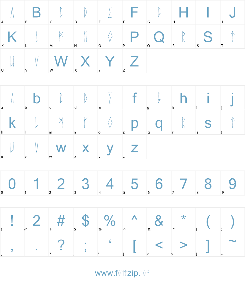 Cvlt Rvne Regular Demo Font Character