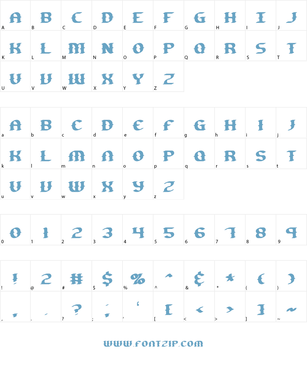 Gesture BRK Font Character