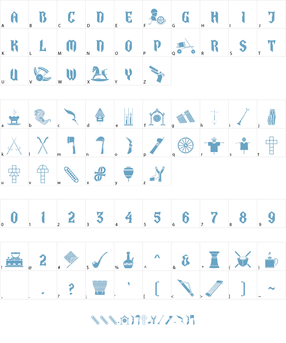 dangding Font Character