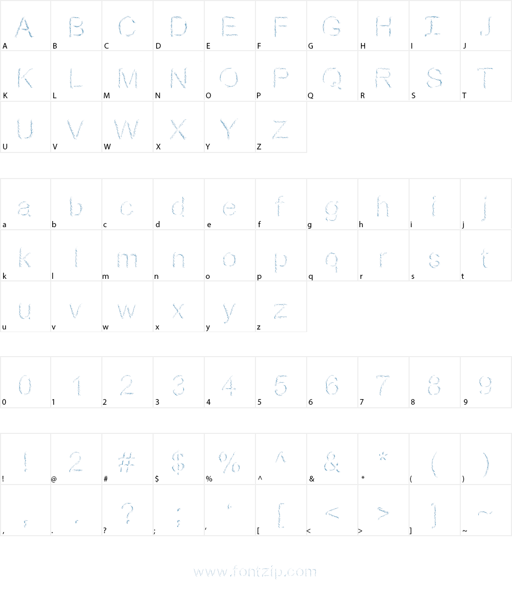 Furry Font Character