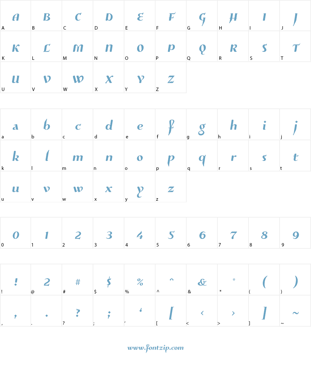 Risaltyp Font Character