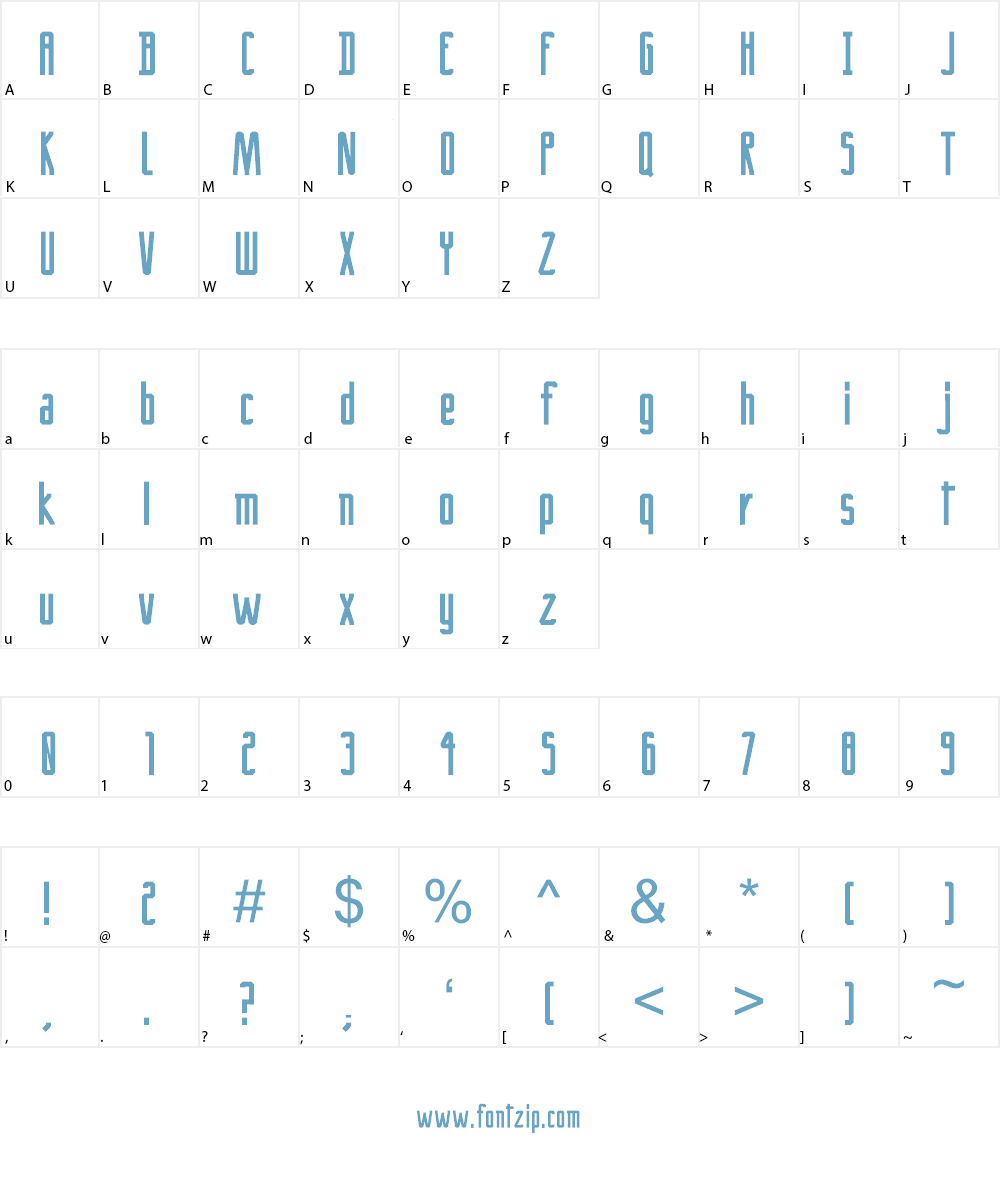 Crack Font Character