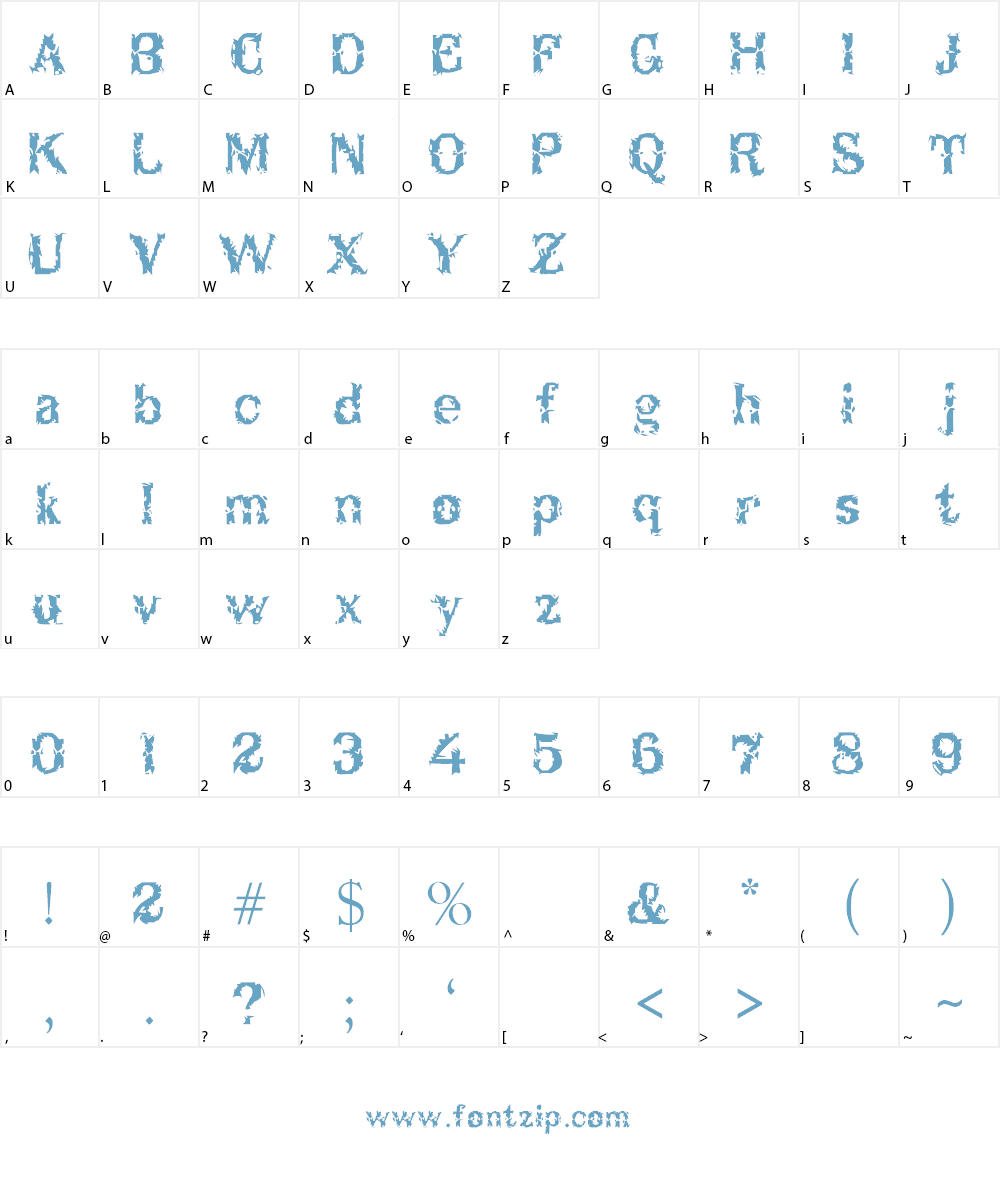 Breakable Font Character